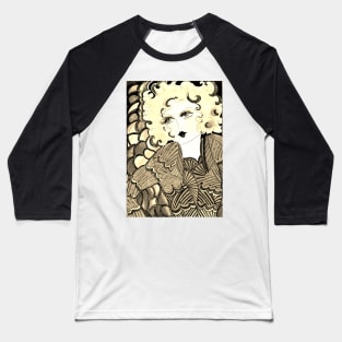 BLONDE DOLLY FLAPPER ,,,House of Harlequin Baseball T-Shirt